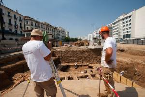 Alger, découvertes archéologiques place des Martyrs lors des travaux de Métro