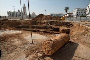 Alger, découvertes archéologiques place des Martyrs lors des travaux de Métro