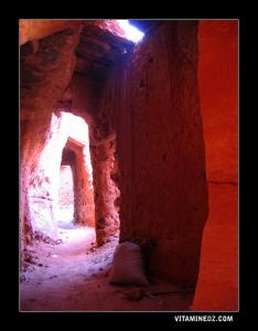 A l'interieur de l'un des ksour de Lichta