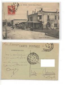 FRANCIA Colonie GUELMA Algeria card Hotel Poste et Telegraphes 1924  viaggiata