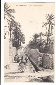 LAGHOUAT UNE RUE DU SCHETETT PORTEUR D EAU