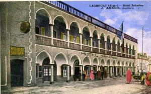 AFRIQUE- ALGERIE - LAGHOUAT - HOTEL SAHARIEN  J. ARACIL  PROPRIETAIRE