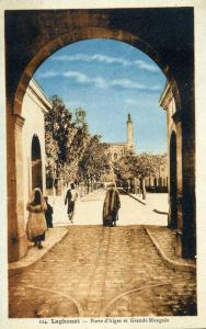 AFRIQUE- ALGERIE - LAGHOUAT - PORTE D' ALGER ET GRANDE MOSQUEE