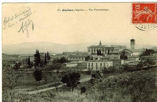 Algérie Guelma en 1910 vue panoramique