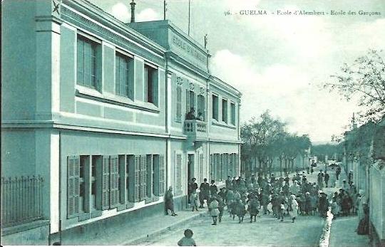ALGERIE- ref no 485- guelma - ecole d alembert - ecole des garcons  - bon etat