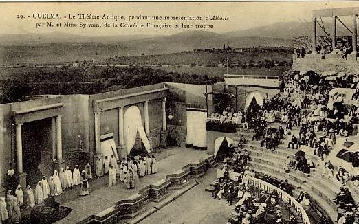 Guelma Theatre Antique representation d Athalie par M. et Mme Sylvain Comedie Française