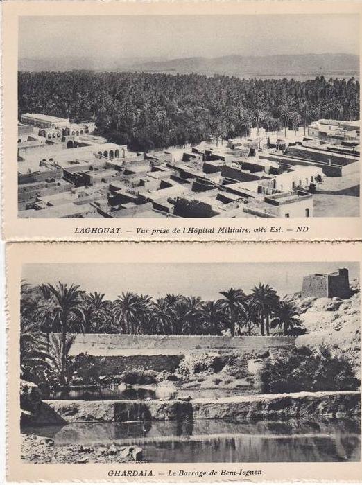 lot de 2 cartes ALGERIE  LAGHOUAT et GHARDAIA