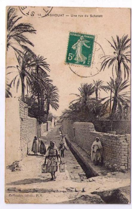 Algerie LAGHOUAT Une rue du Schetett