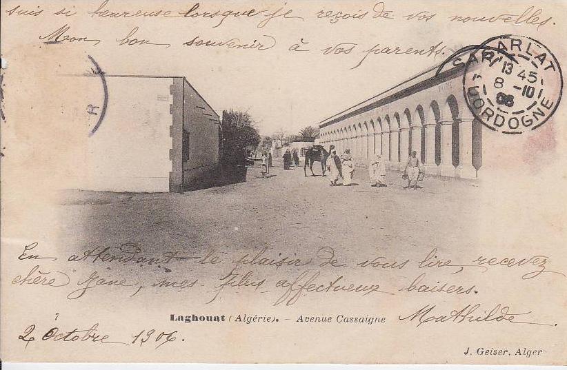 LAGHOUAT - Avenue Cassaigne ( etat )