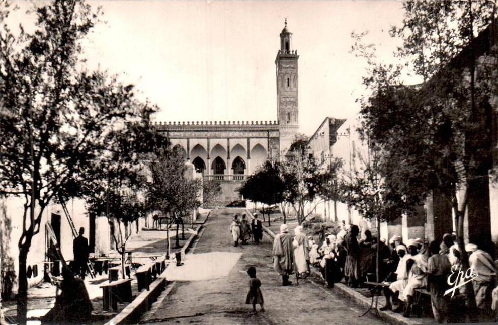 ALGERIE LAGHOUAT LA MOSQUEE CPSM CIRCULEE 1961