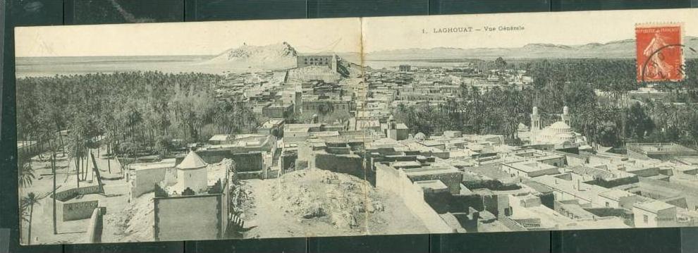 LAGHOUAT - cpa panoramique 2 volets - vue generale   - TV128