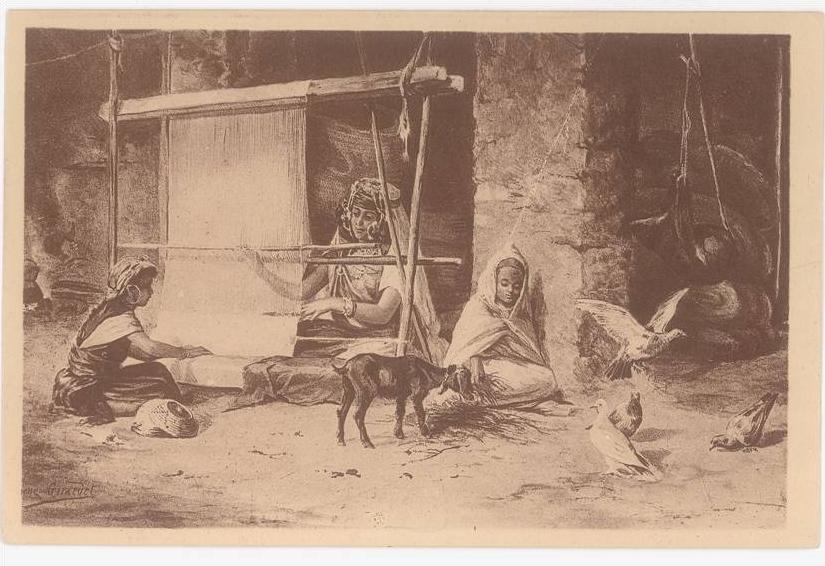 CPA ALGERIE - LAGHOUAT - INTERIEUR ARABE - METIER A TISSER