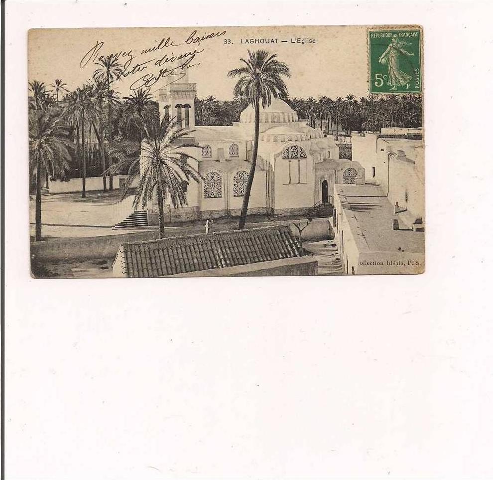 ALGERIE  LAGHOUAT l´Eglise - voyagé 1909 -