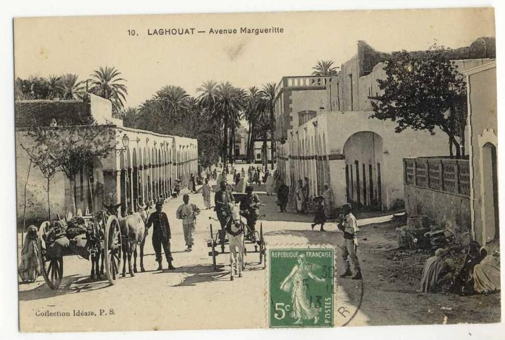 LAGHOUAT. - Avenue Margueritte. Belle animation