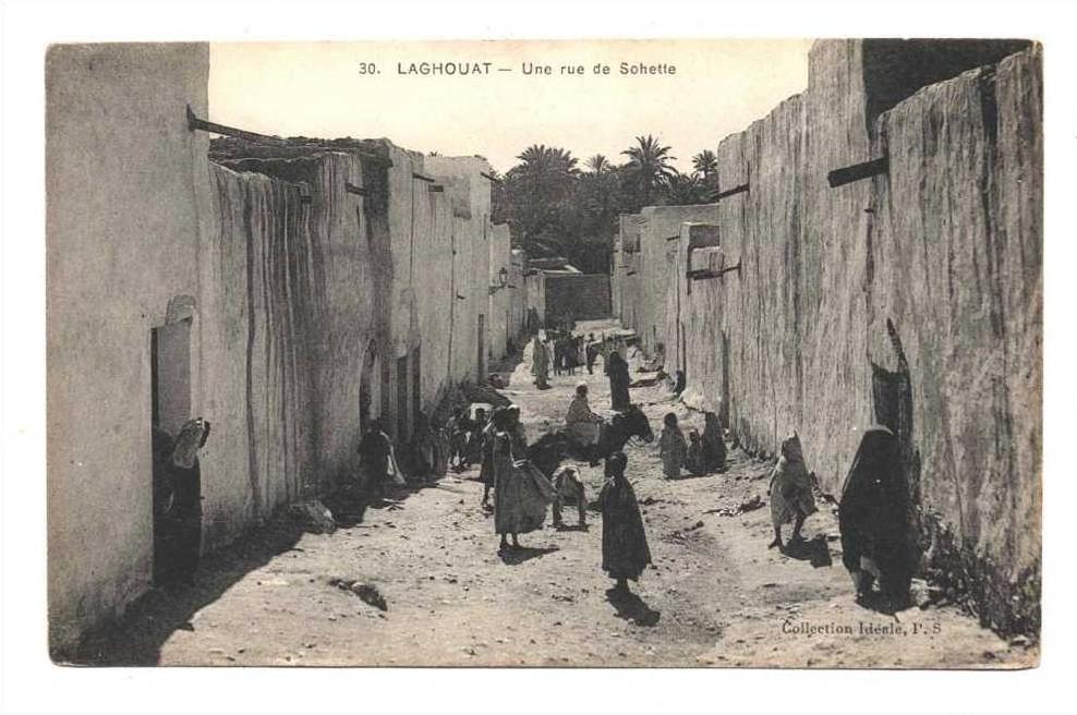 Laghouat Schette Animation sympa dans une rue avec Ane et Enfants Carte n° 30 Coll Ideal PS