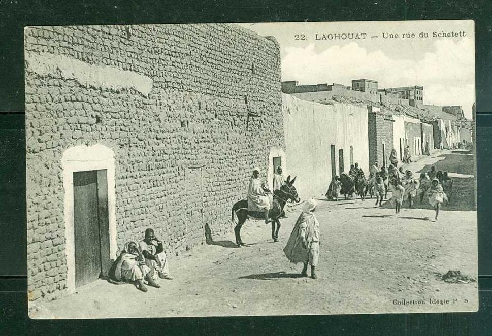 Laghouat - une rue du Schetett    - qt106