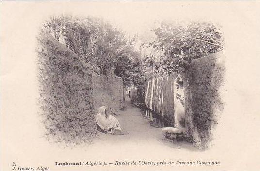 ALGERIE.LAGHOUAT.RUELLE DE L OASIS PRES DE L AVENUE CASSAIGNE
