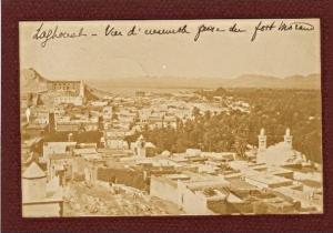 ALGERIE - LAGHOUAT - SUPERBE CARTE PHOTO - VUE D'ENSEMBLE PRISE DU FORT MORAND - CLICHE 1900 -