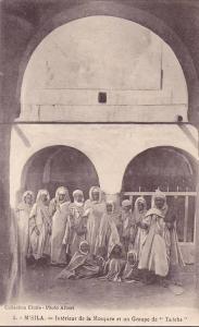 CPA - M'SILA - intérieur de la mosquée et un groupe de talebs - 5