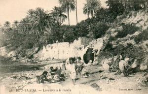 Afrique-Algérie (M´Sila) BOU-SAADA- Laveuses à la riviére ( année 1921  - Editions J.Geiser Alger n° 46.)   *PRIX FIXE