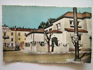 cpsm, carte photo, très belle vue, Medea, le presbytère et la gendarmerie