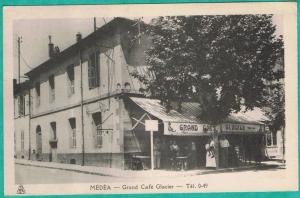 K -- CPA ALGERIE - MEDEA - GRAND CAFE GLACIER