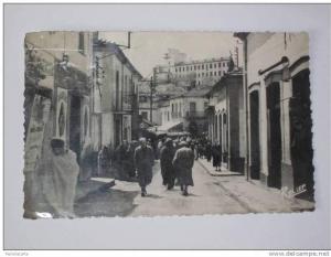 MA69 - algérie  médéa carte dans l´état arrachement du timbre  rue urbain grandier