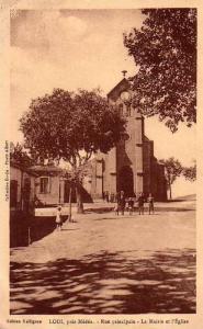 Lodi près de Médéa ( Algérie ) Rue principale -La Mairie et l'église