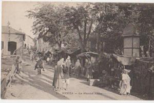 CPA ALGERIE MEDEA Le Marché Arabe Animation