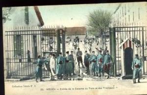 ALGERIE.MEDEA. ENTREE DE LA CASERNE DU TRAIN ET DES TIRAILLEURS. MILITARIA