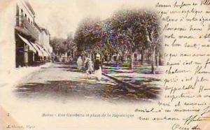 (  Algérie )    MEDEA     rue Gambetta et Place de la République   1903 D.1218