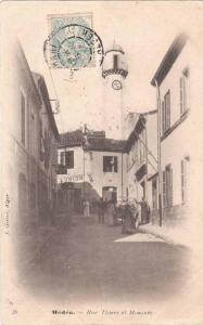 cpa d´Algérie - Médéa - rue Thiers et mosquée