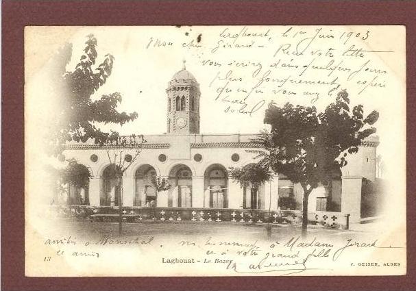 ALGERIE - LAGHOUAT - LE BAZAR - CLICHE 1900 - BEAU PLAN PETITE ANIMATION