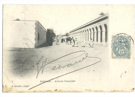 Laghouat. Avenue Cassaigne. 1904. Dos simple