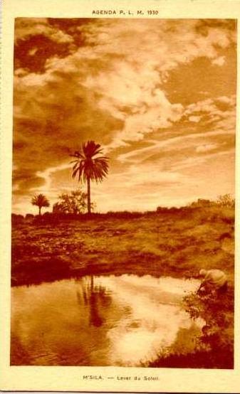 M'Sila - Lever du Soleil - Agenda P.L.M. 1930