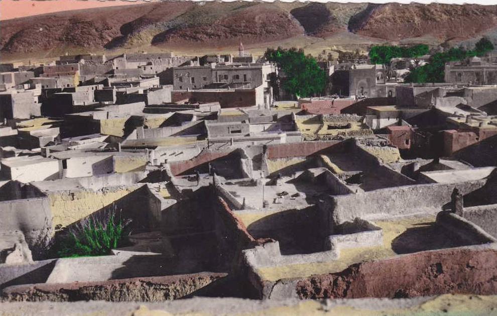 AFRIQUE DU NORD,AFRICA,AFRIKA,BOU SAADA EN 1949,BOUSSADA,M'SILA,la ville,the city,cité du bonheur,rare,1949