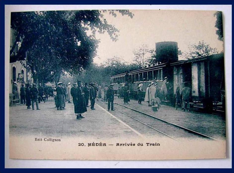 Prix fixe.CPA Algérie.Médéa.Arrivée du train.