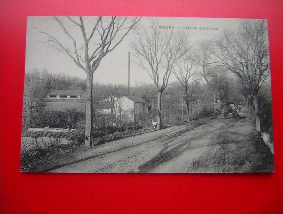 CPA ALGERIE  MEDEA   L´USINE ELECTRIQUE ANIMEE  NON VOYAGEE  CARTE EN SUPERBE ETAT