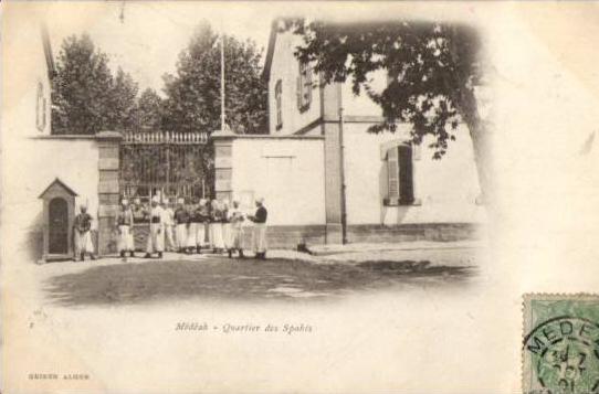 MEDEAH  MEDEA QUARTIER DES SPAHIS SPAHIS  CARTE PRECURSEUR