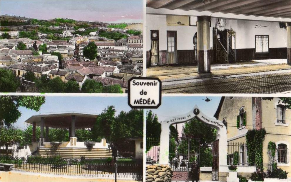 25522   Algeria,  Medea,  En  haut  a  gauche  Vue  generale,  NV  (scritta)
