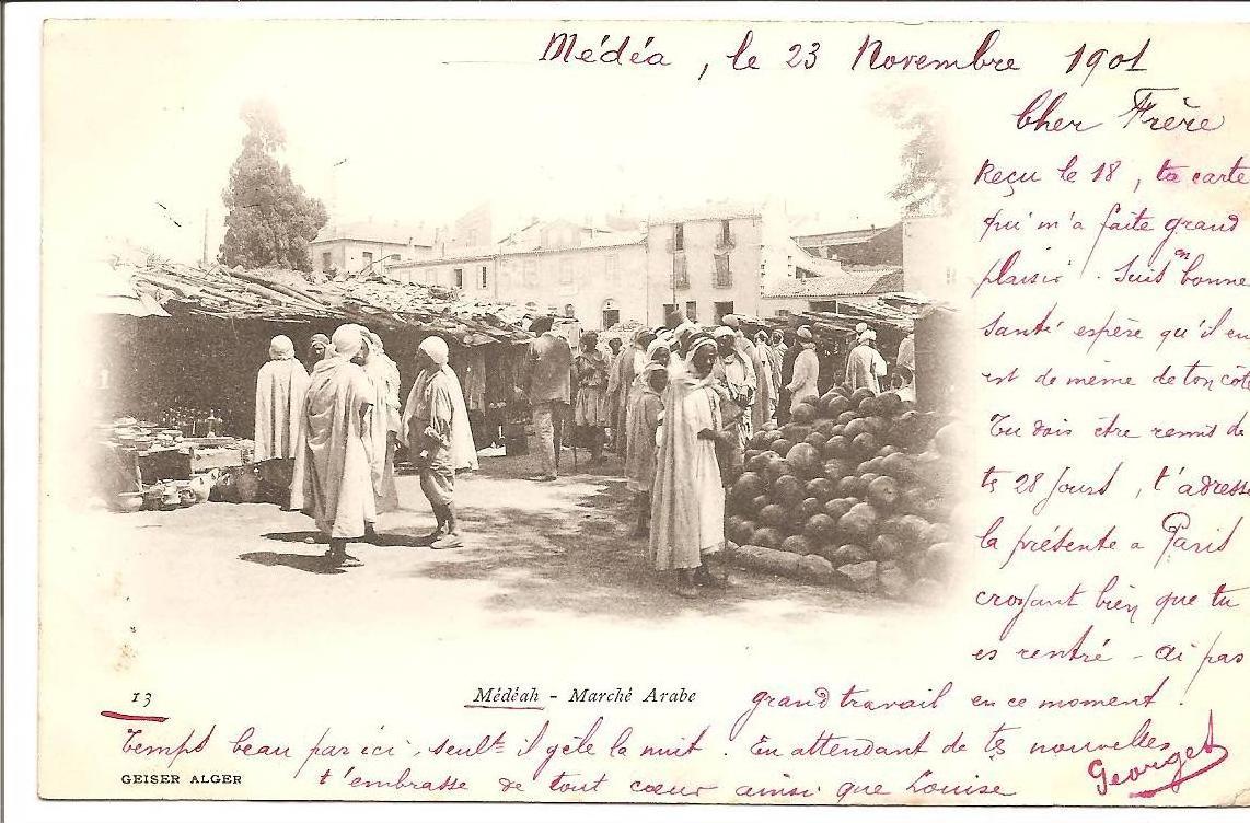 Algérie Médéah  . Marché Arabe