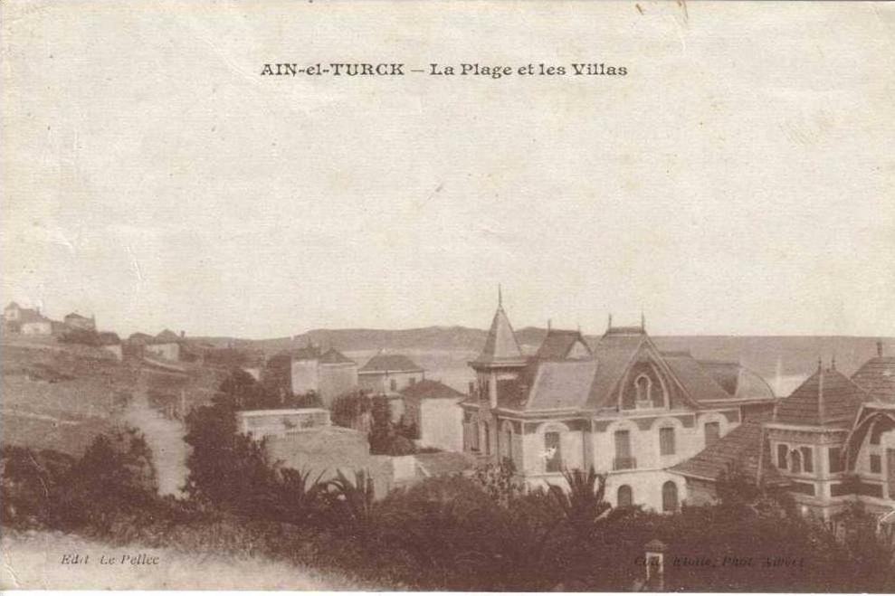 CPSM AIN EL TURCK (Algérie) - La plage et les villas
