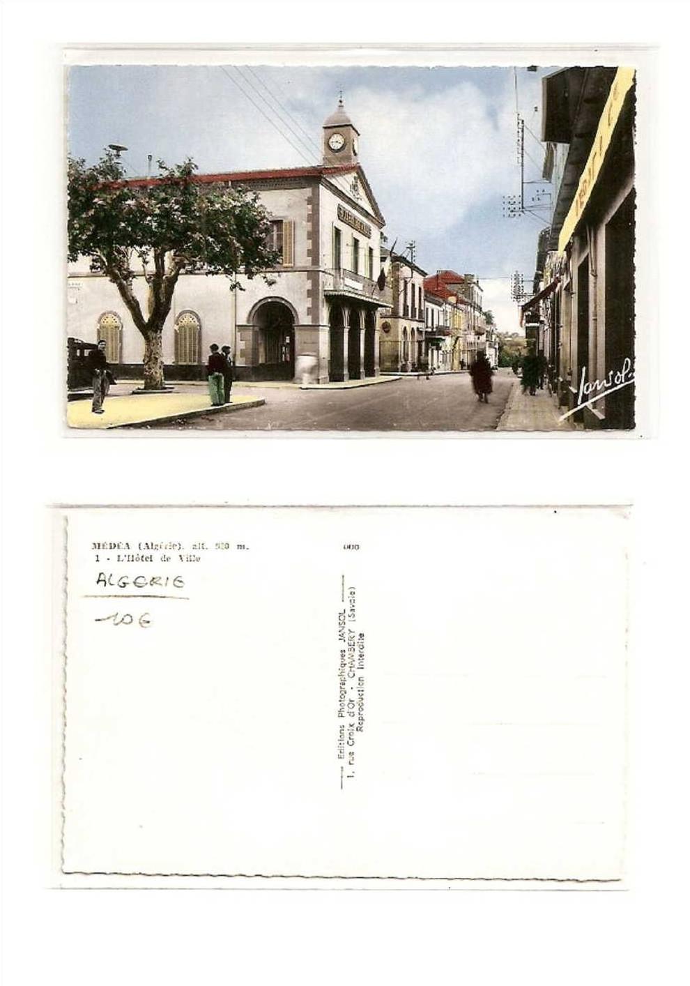 AK/PC/ CP/ALGERIE/MEDEA/L HOTEL DE VILLE