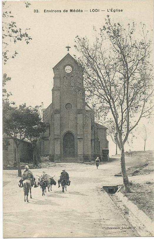 Lodi environs de Medea 33 L Eglise, animée caravane anes