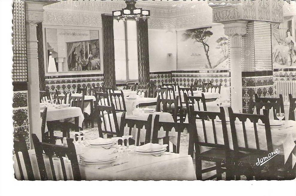 CPSM 9X14 . MEDEA . INTERIEUR SALLE A MANGER HOTEL ATLANTIQUE