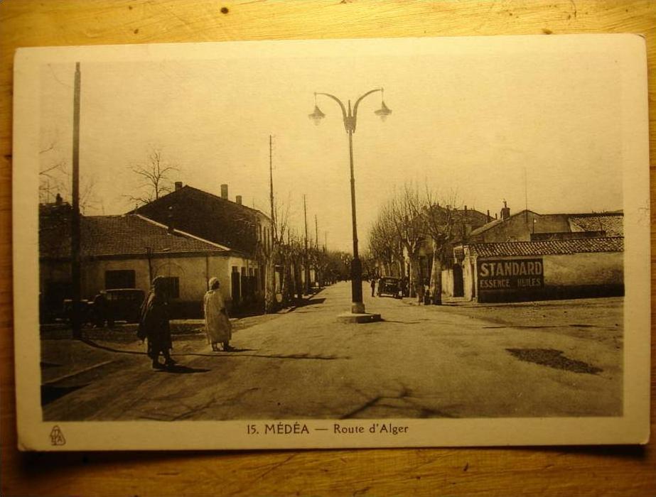 CPA - ALGERIE - MEDEA - ROUTE D´ ALGER - n°15 - petite animation