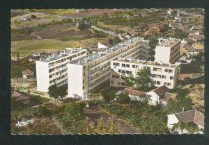CPSM - Algérie - Médéa - Les nouveaux H.L.M. sur la Route de Lodi (immeuble cité HLM vue aérienne JOMONE 301 format CPA)