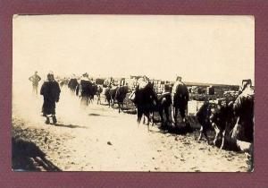 ALGERIE - MEDEA - SUPERBE CARTE PHOTO - CONVOI DE SPAHIS - TRES BEAU PLAN ANIME