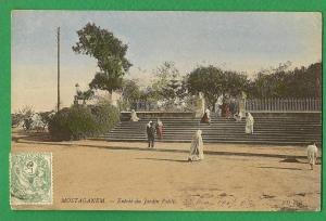 cpa  ALGERIE     -   MOSTAGANEM  -  Entrée du Jardin Public          .......... LMH13