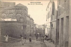 MOSTAGANEM RUE DU 2eme TIRAILLEURS ANIMEE ALGERIE